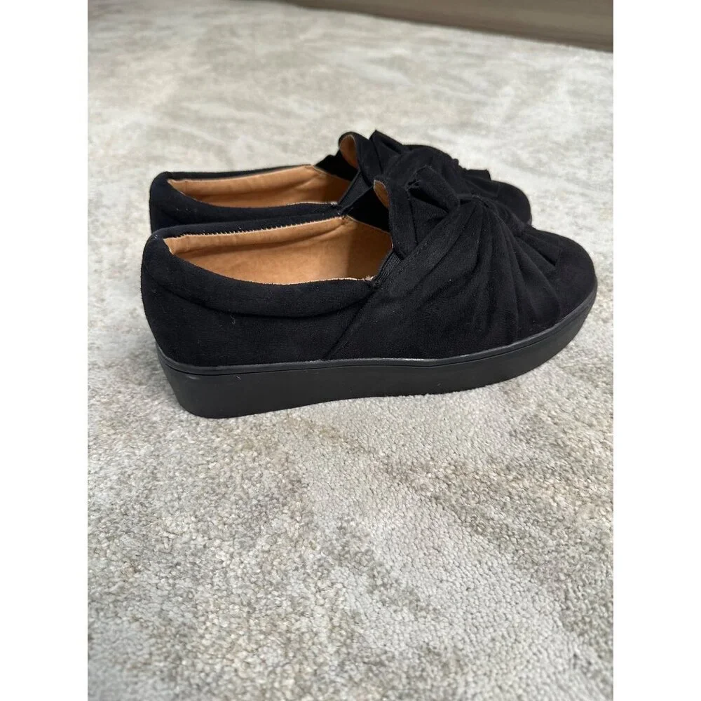 Catherine Malandrino Shoes Womens Sz 6 Drapie Pleated Platform Loafer‎ Black
